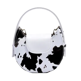 White and Black Mow Halfmoon Bag