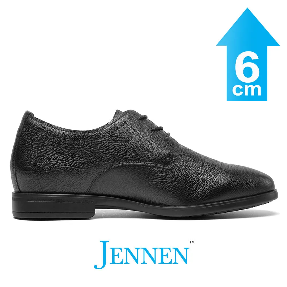 Mr. Kennedy 6cm | 2.4 inches Taller Black Lace Up Dress Shoes for Men