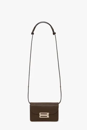 Nano Dorian Bag In Khaki Grained Leather