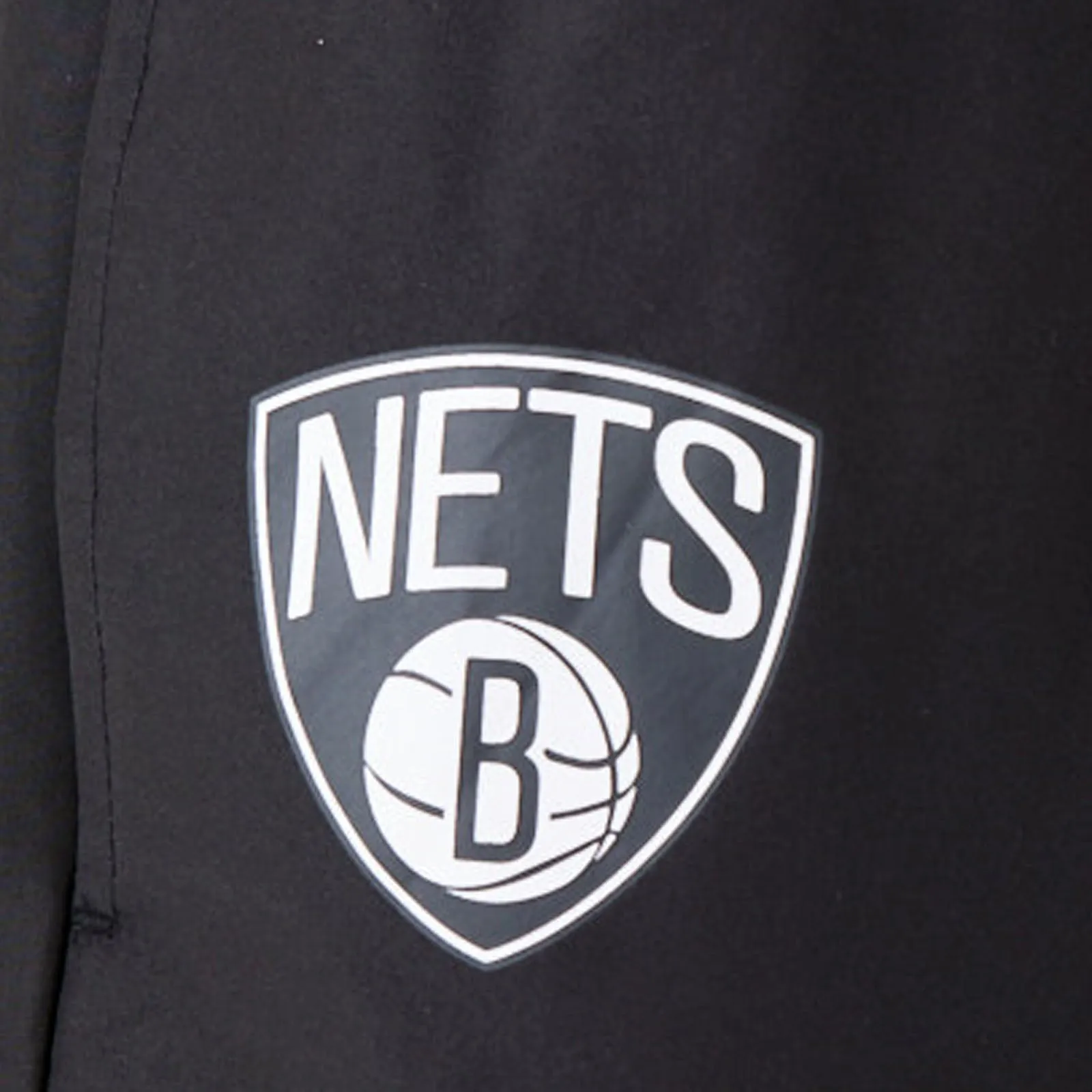 New Era Mens Brooklyn Nets All Over Pattern Panel Joggers - Black