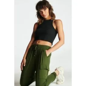 Khaki Green NEXT Cargo Jersey Women Joggers