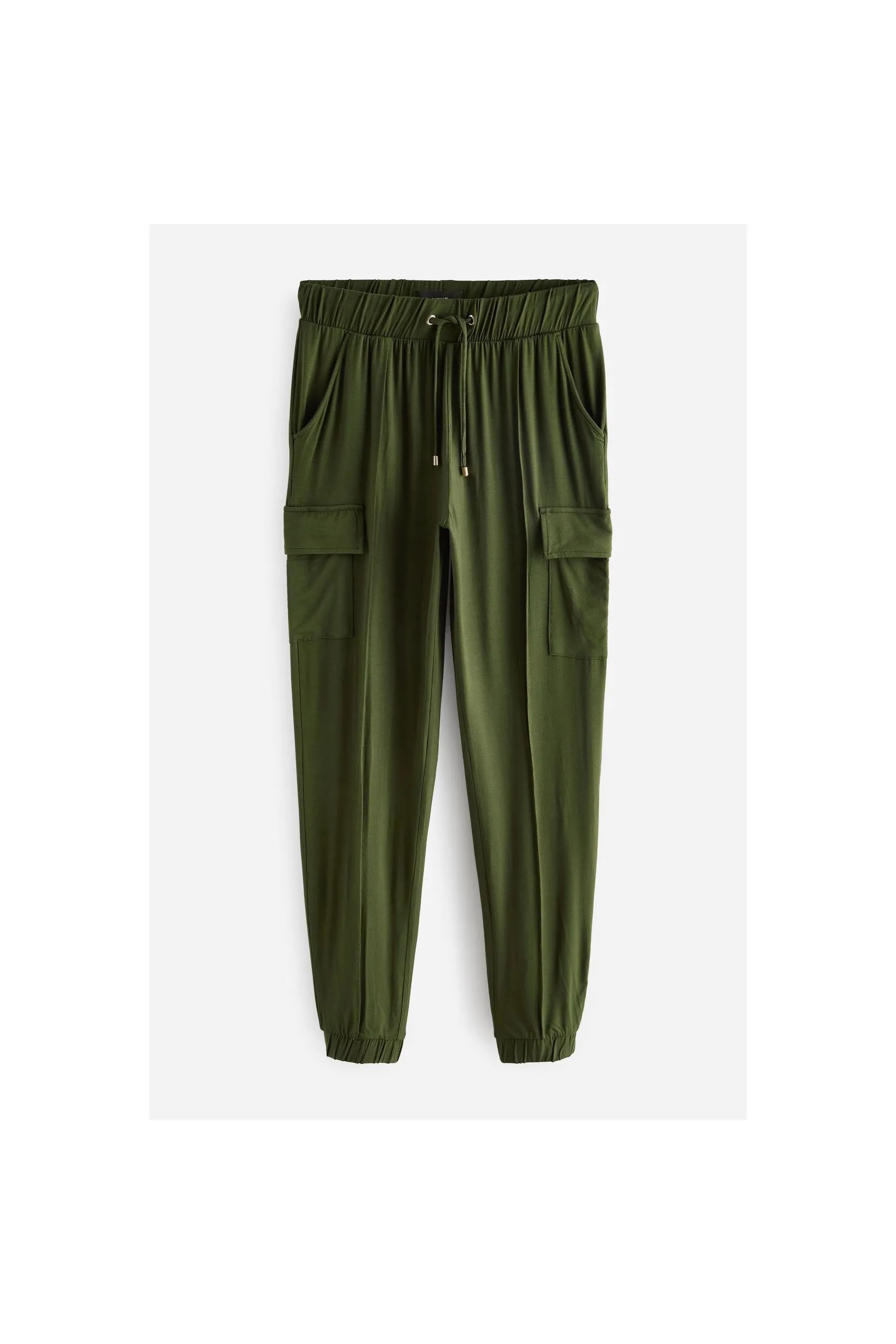 Khaki Green NEXT Cargo Jersey Women Joggers