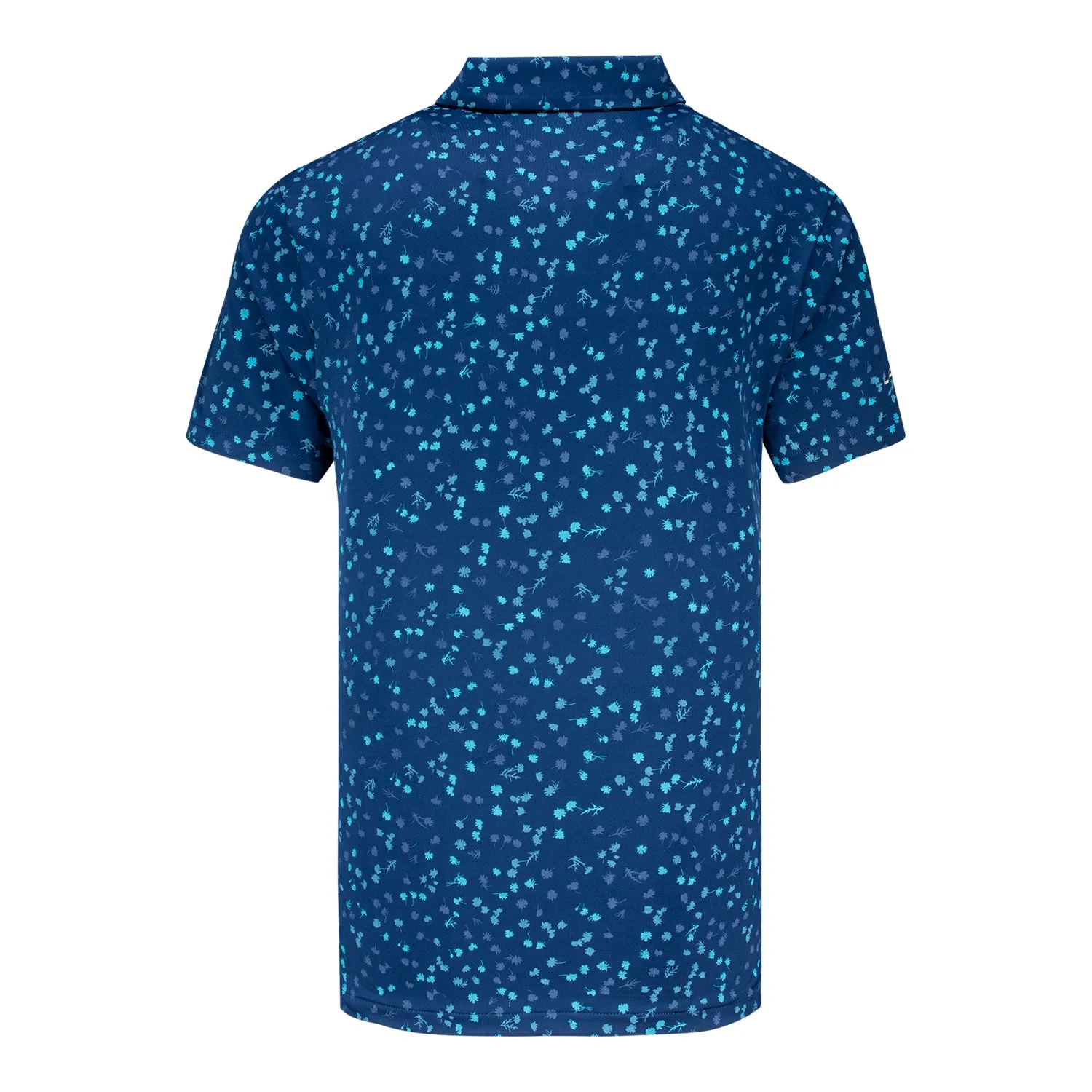 Nike Men's LPGA Dri-Fit Tour Short Sleeve Polo in Floral Midnight Navy & White