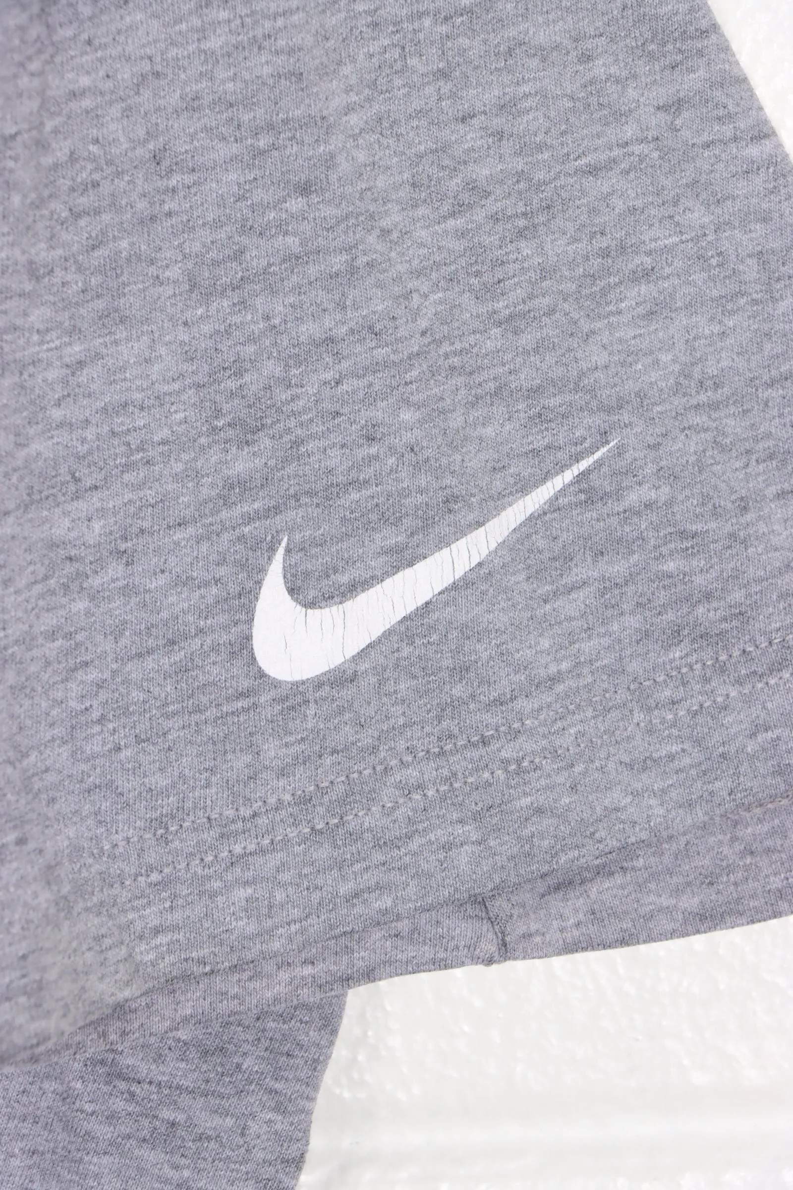 NIKE Spell Out Block Logo Grey T-Shirt Large.