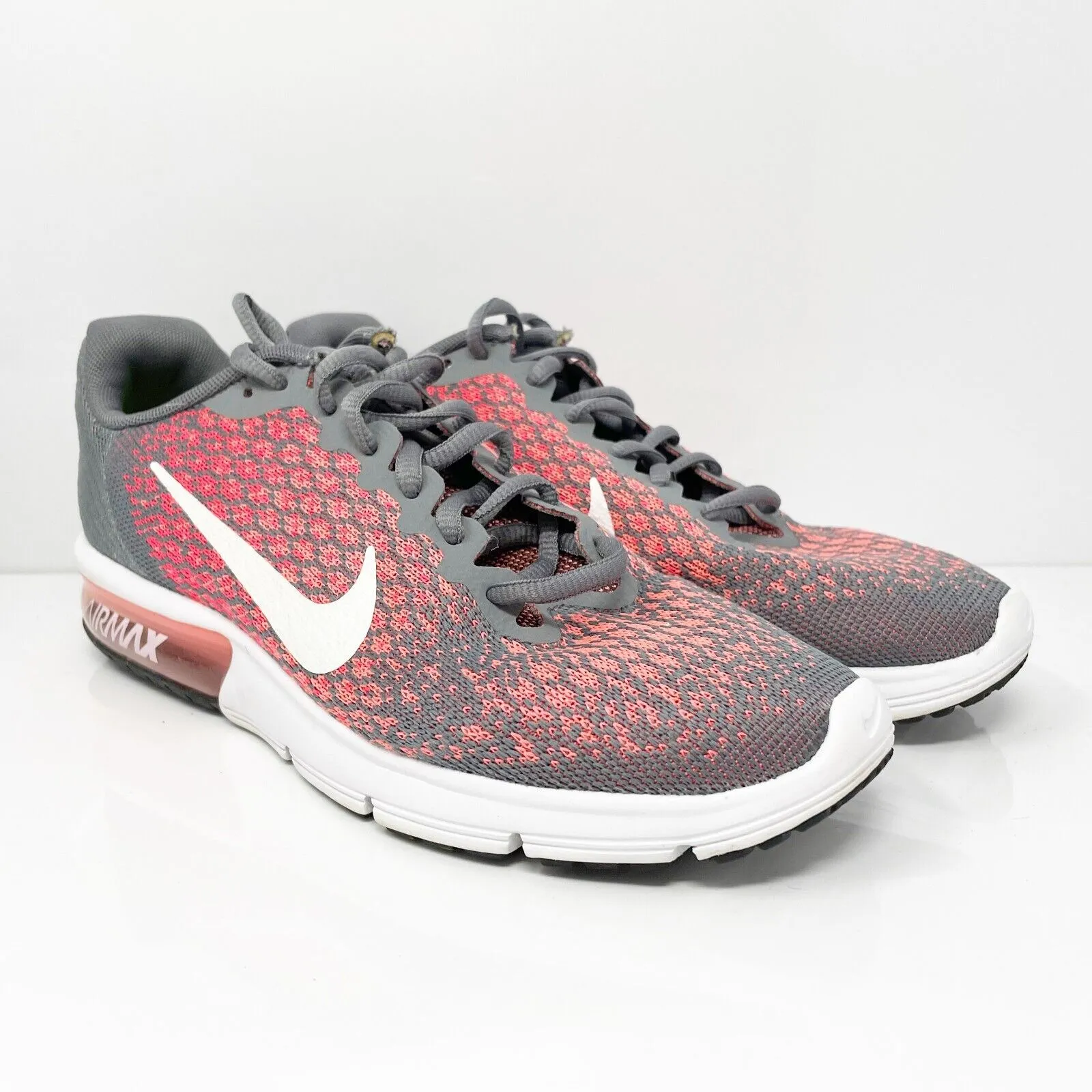 Nike Womens Air Max Sequent 2 852465-003 Gray Running Shoes Sneakers Size 8.5