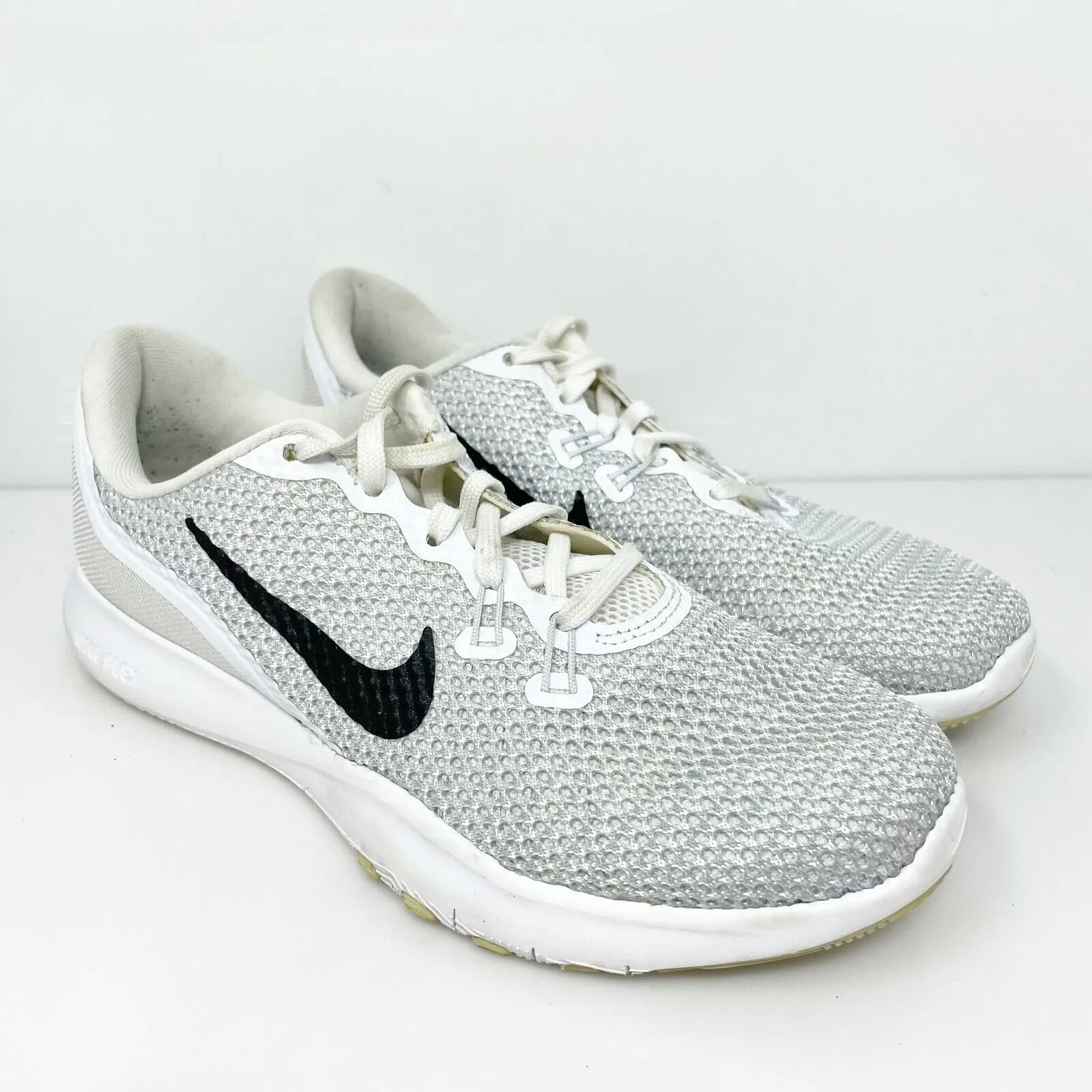 Nike Womens Flex Trainer 7 898479-100 White Running Shoes Sneakers Size 5.5