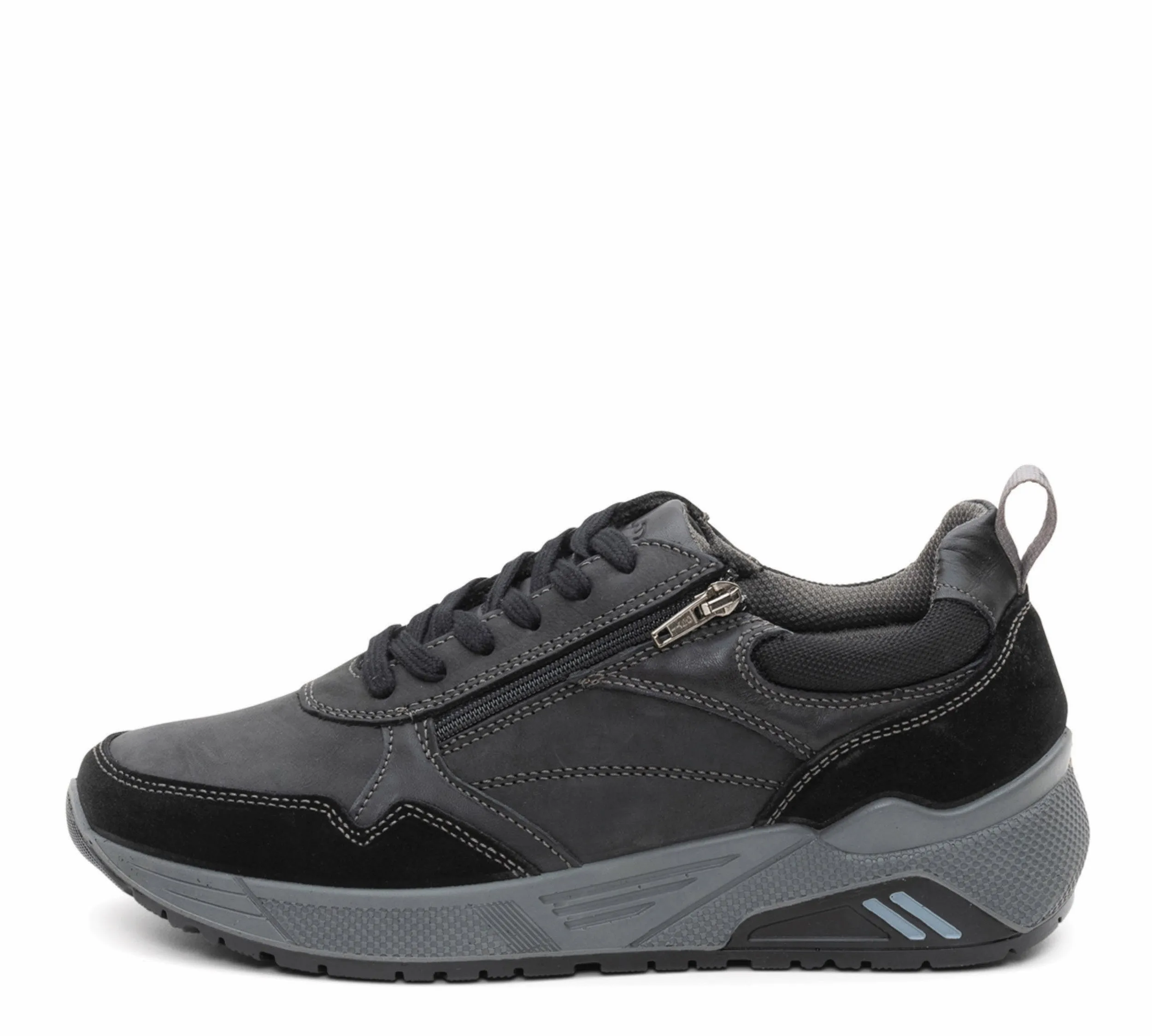 Novato Men's Zip Sneaker - Black 11