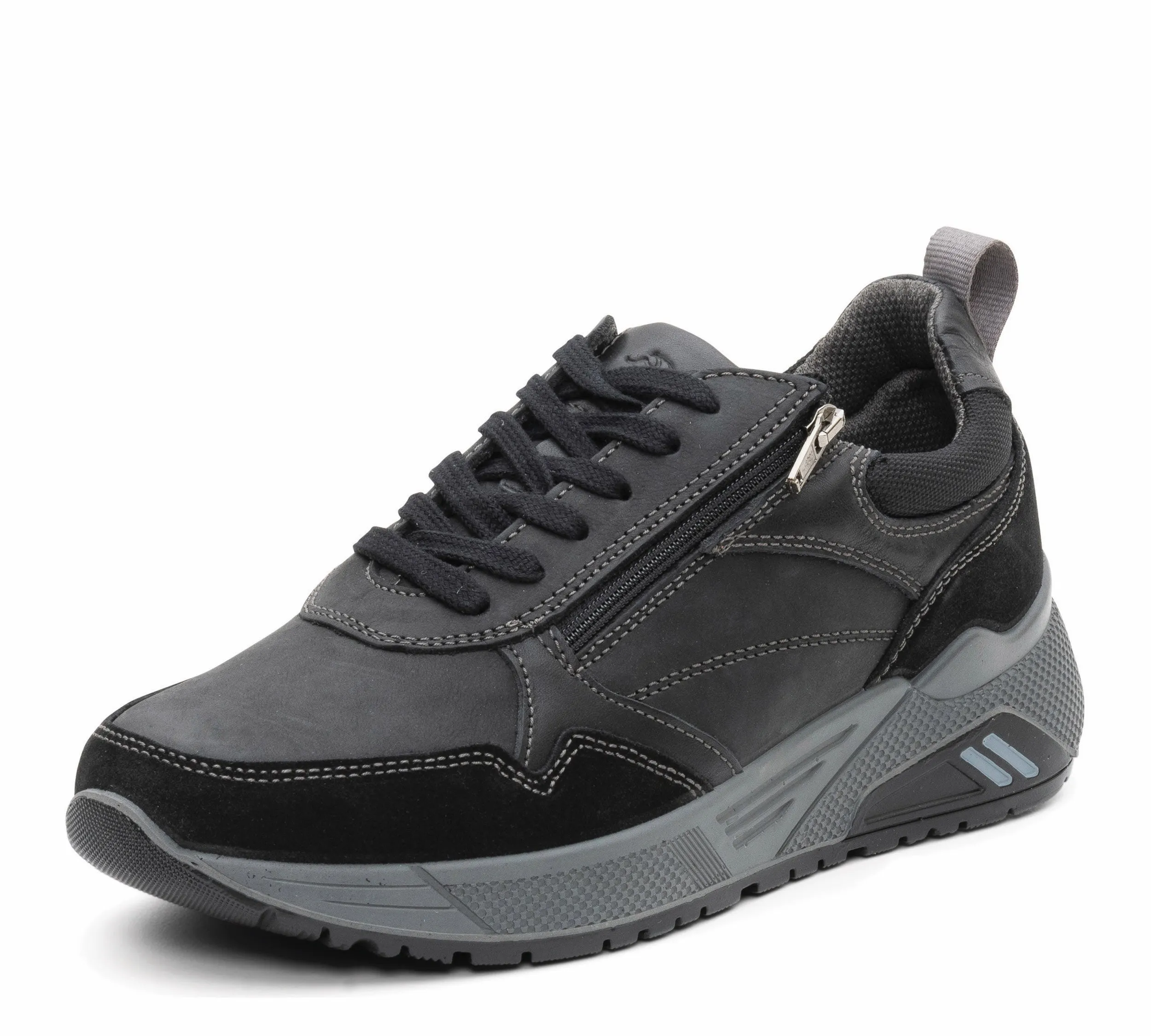 Novato Men's Zip Sneaker - Black 11