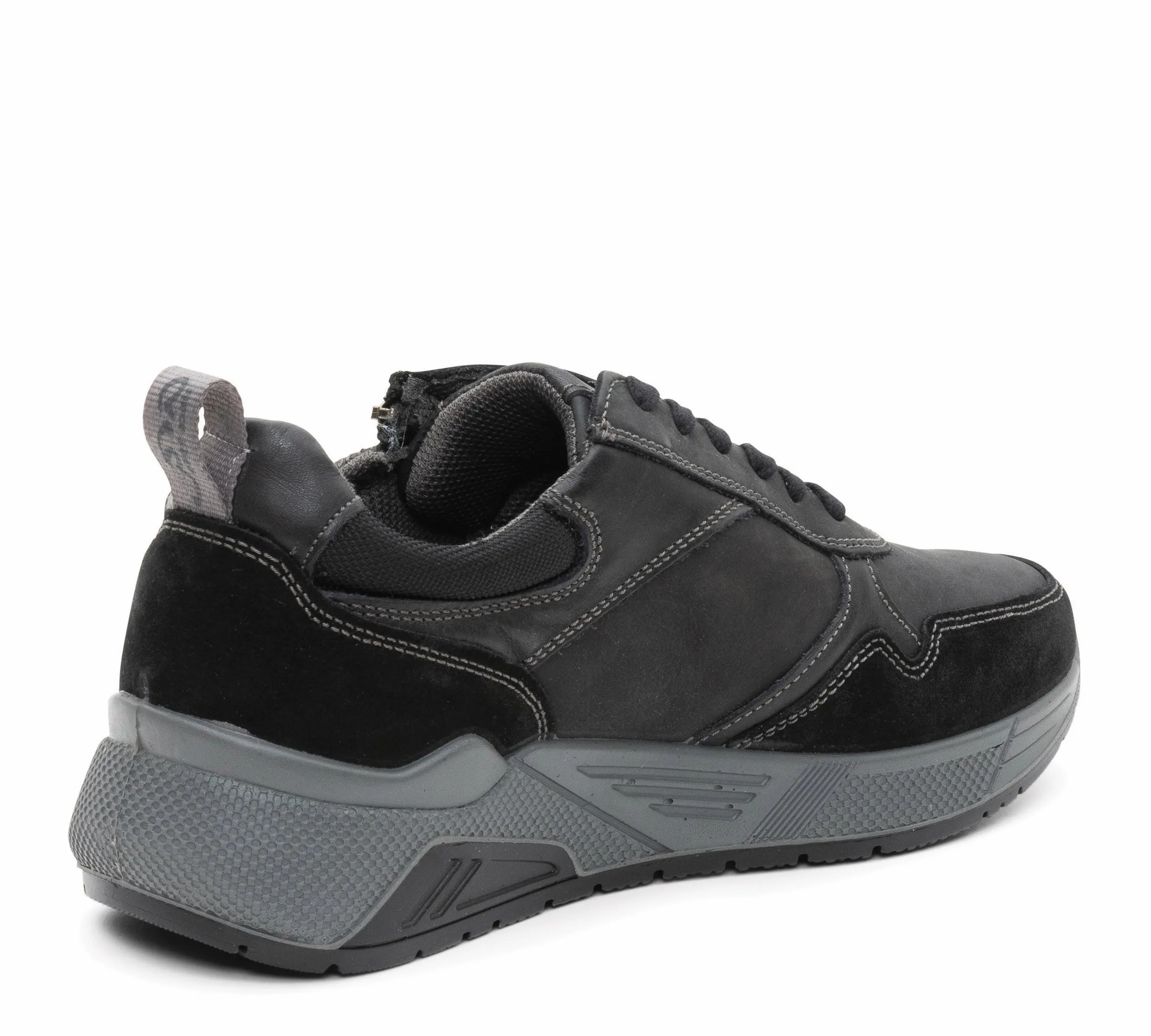 Novato Men's Zip Sneaker - Black 11