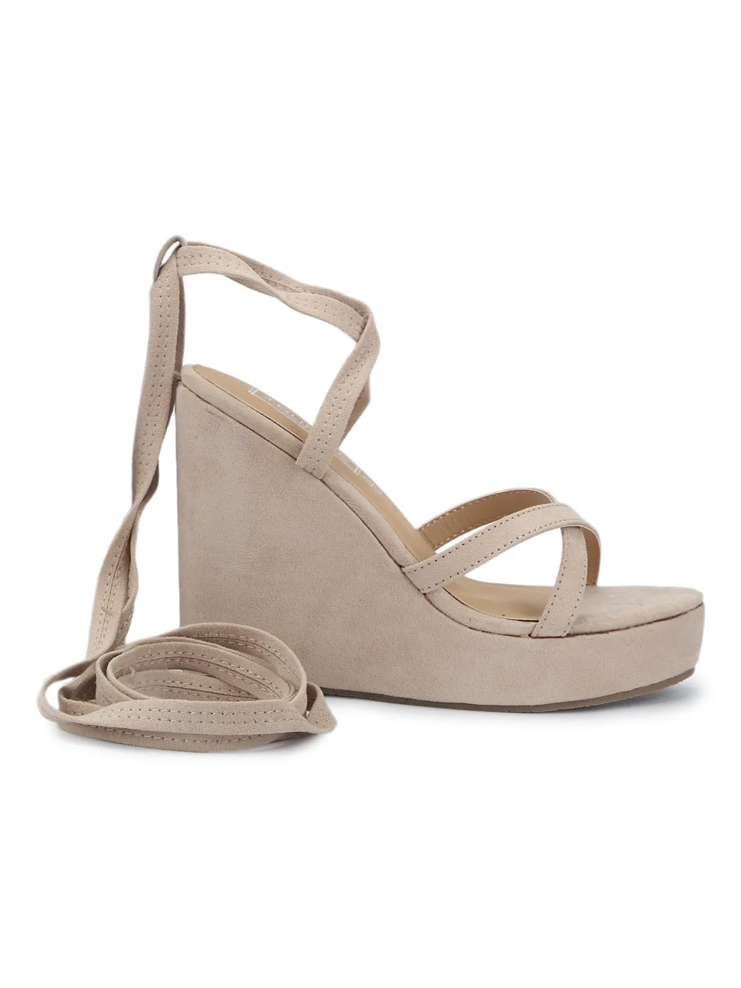 Nude Micro Wraparound Wedges