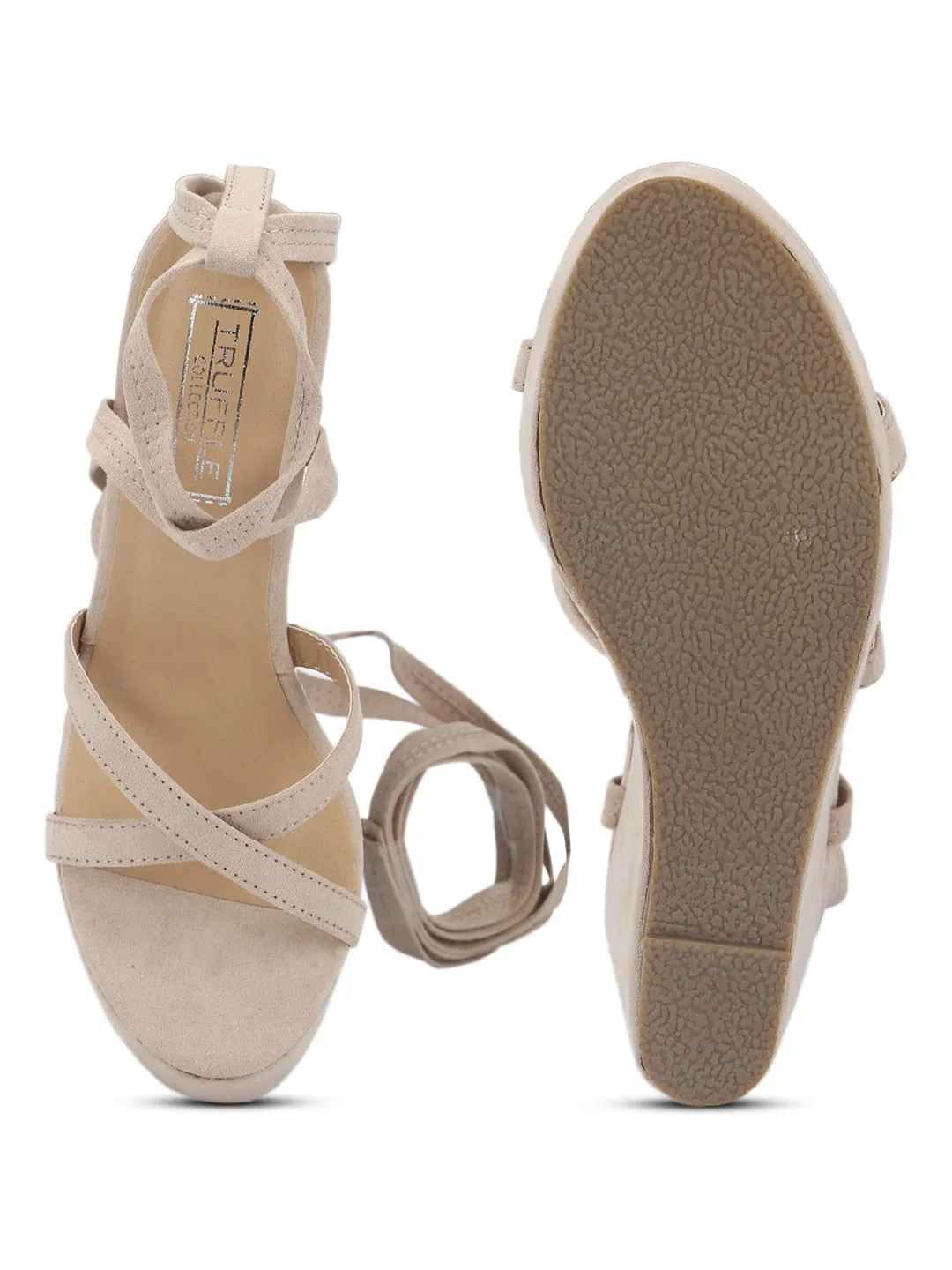 Nude Micro Wraparound Wedges