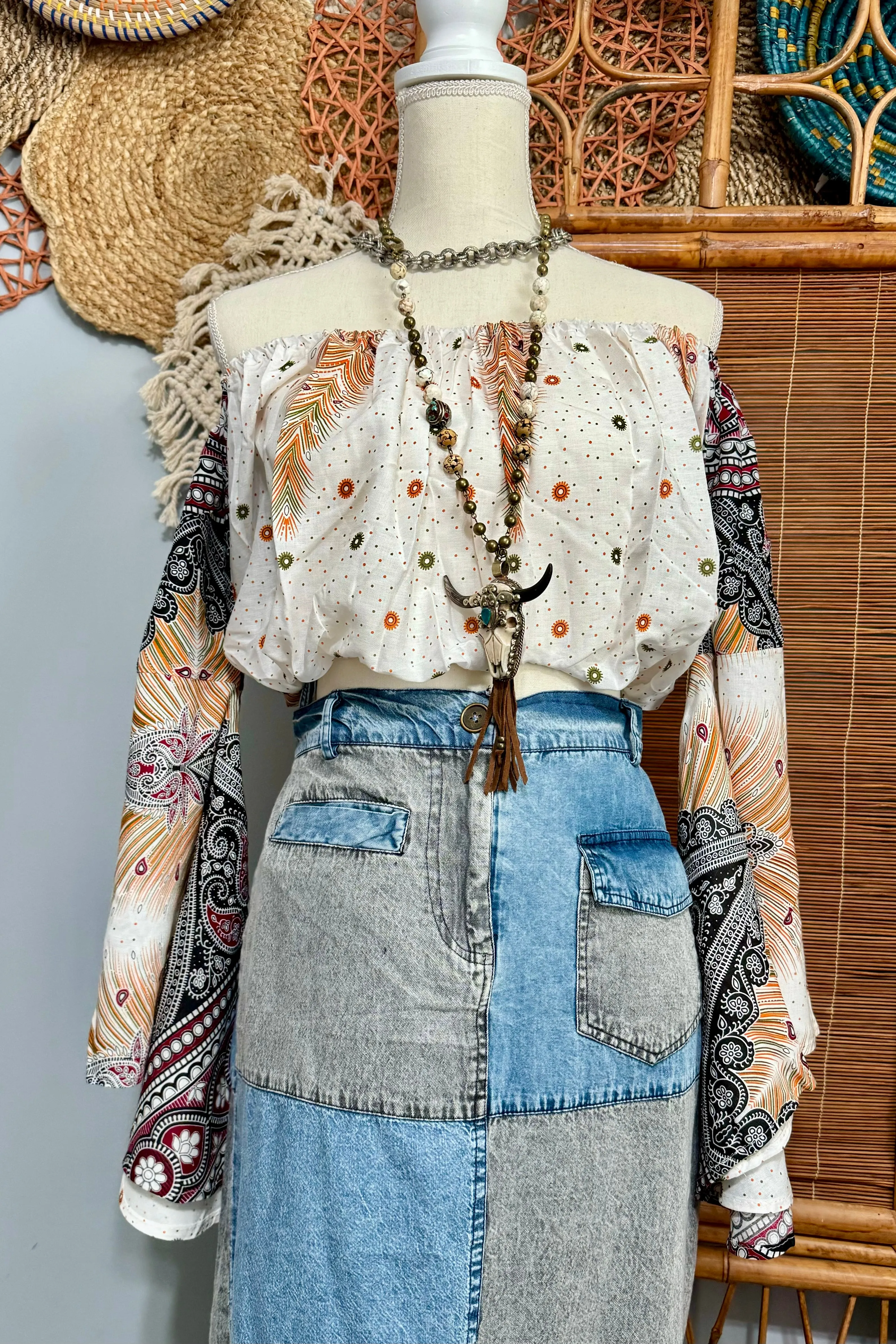 Off Shoulder Bohemian Summer Top