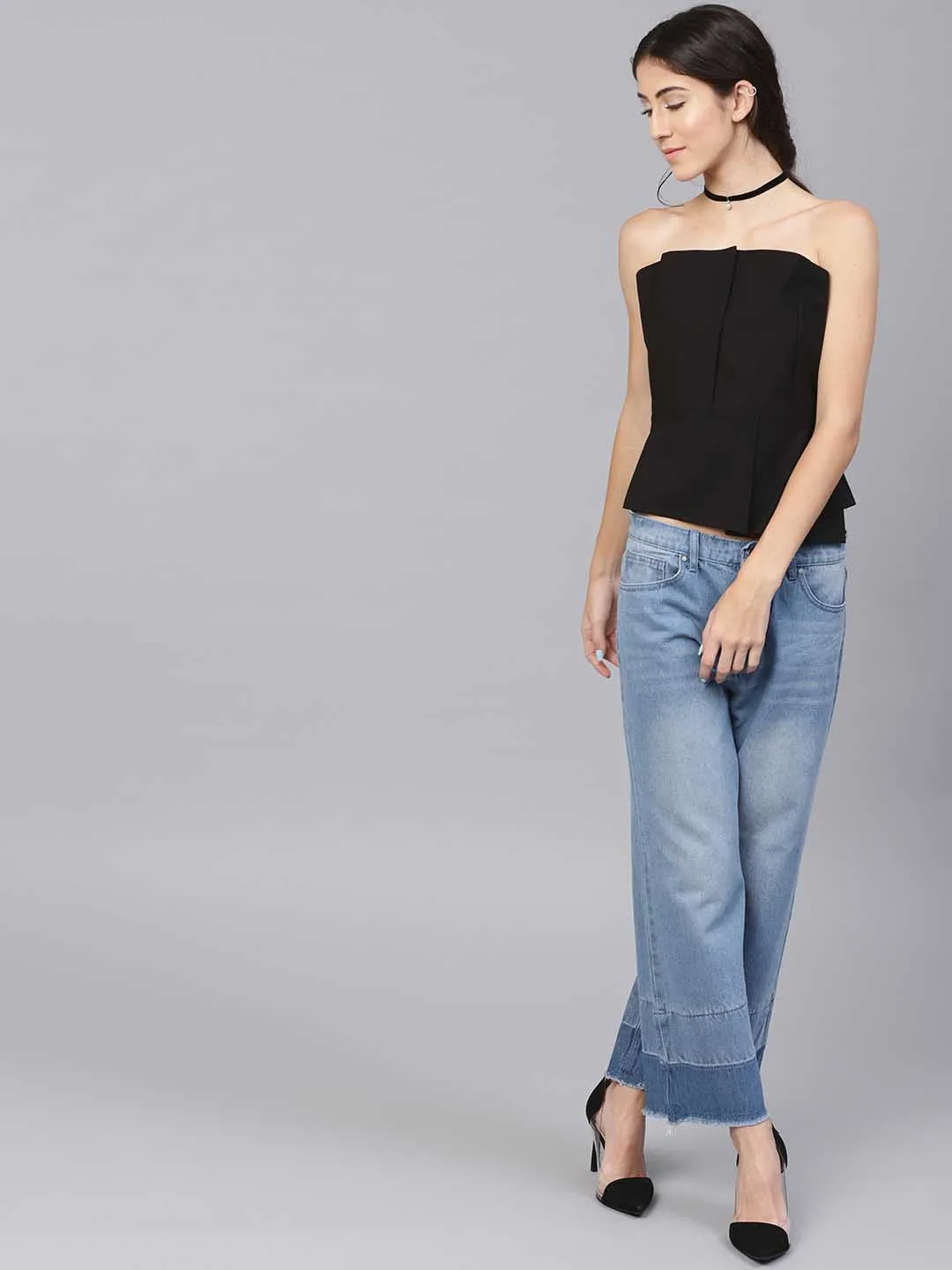 Off Shoulder Pleated Top