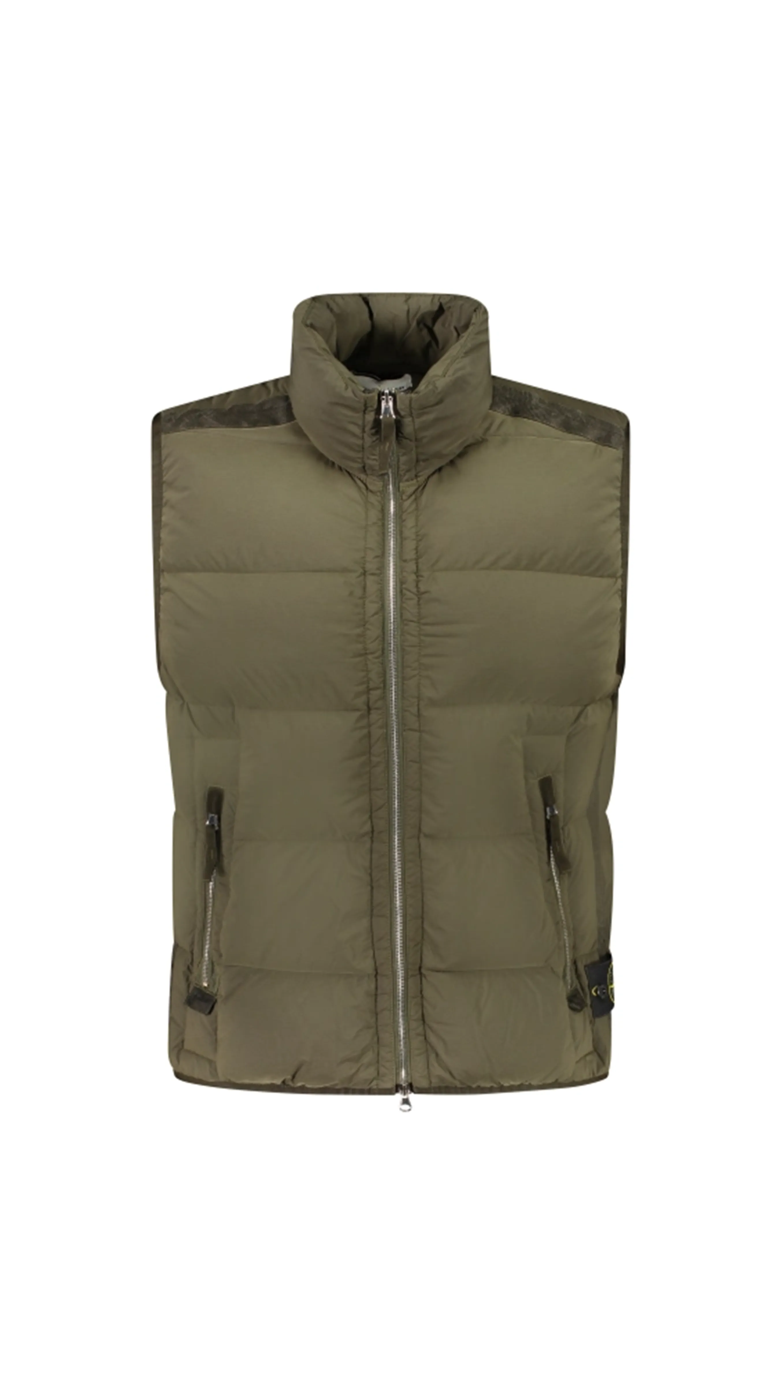 Olive Green Seamless Tunnel Nylon Vest - G1428