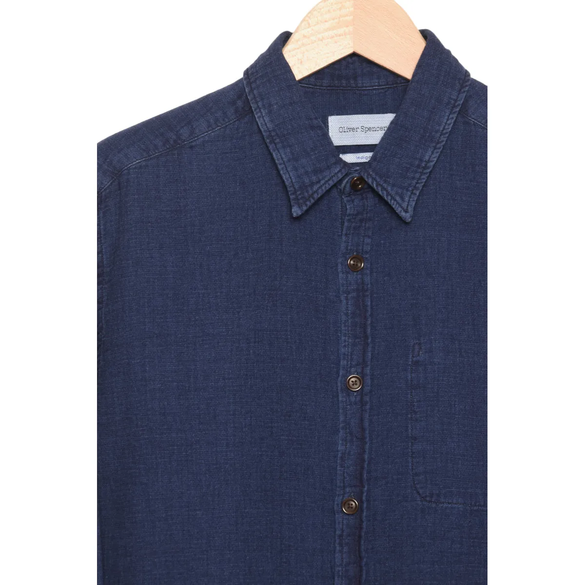 Oliver Spencer Men's Indigo Blue Shirt - New York Special Collection