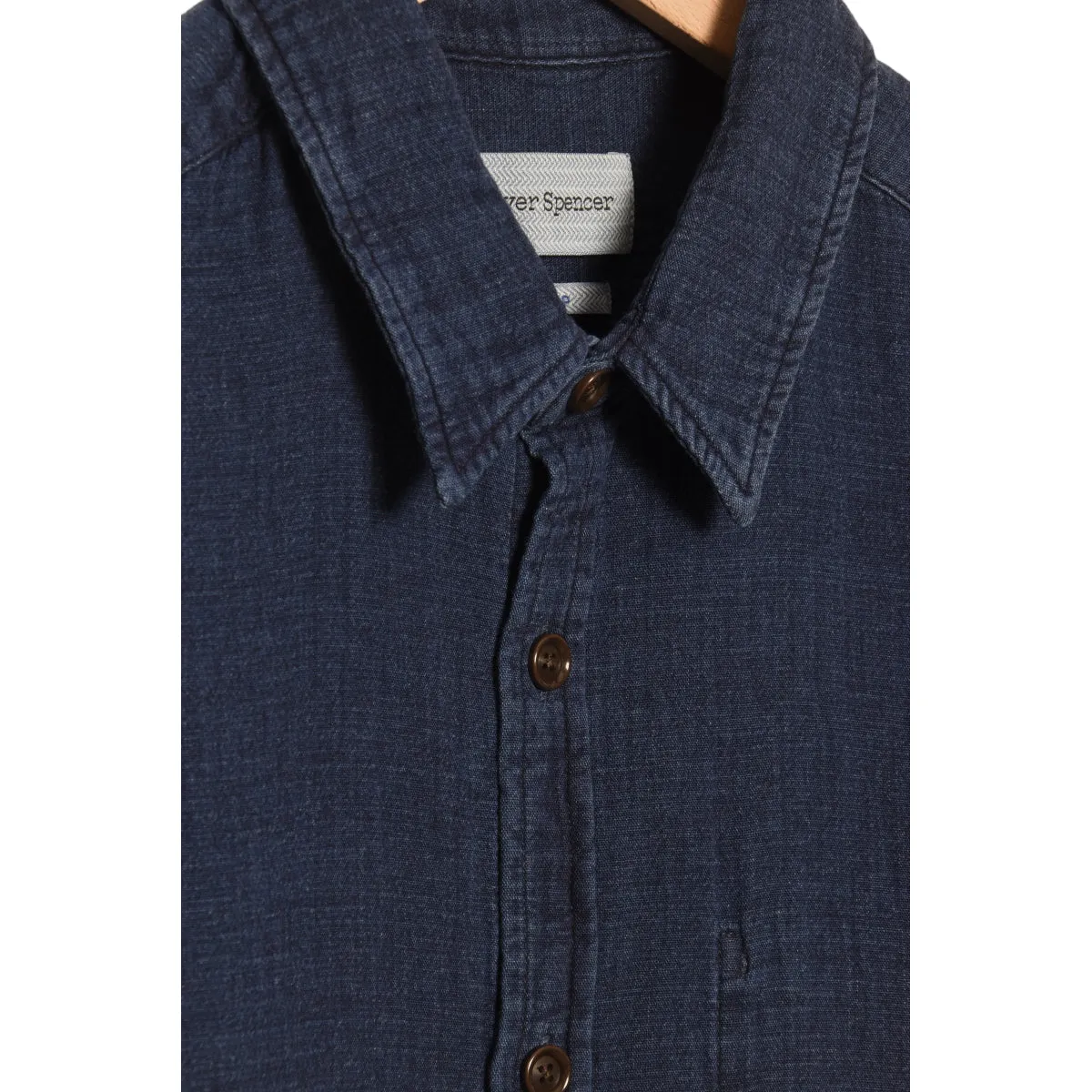 Oliver Spencer Men's Indigo Blue Shirt - New York Special Collection