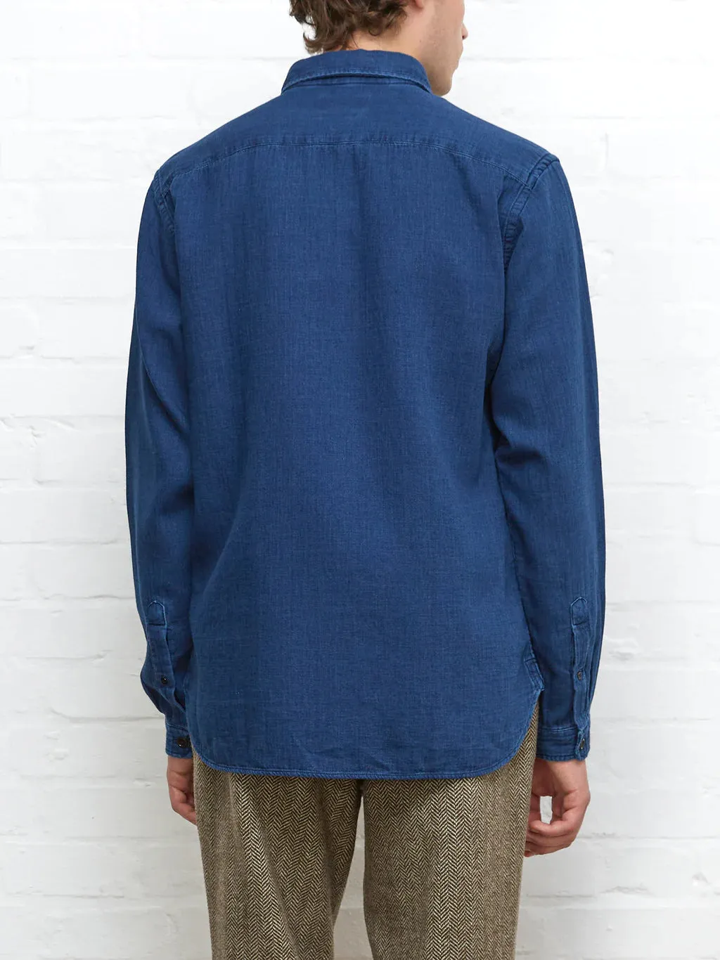 Oliver Spencer Men's Indigo Blue Shirt - New York Special Collection