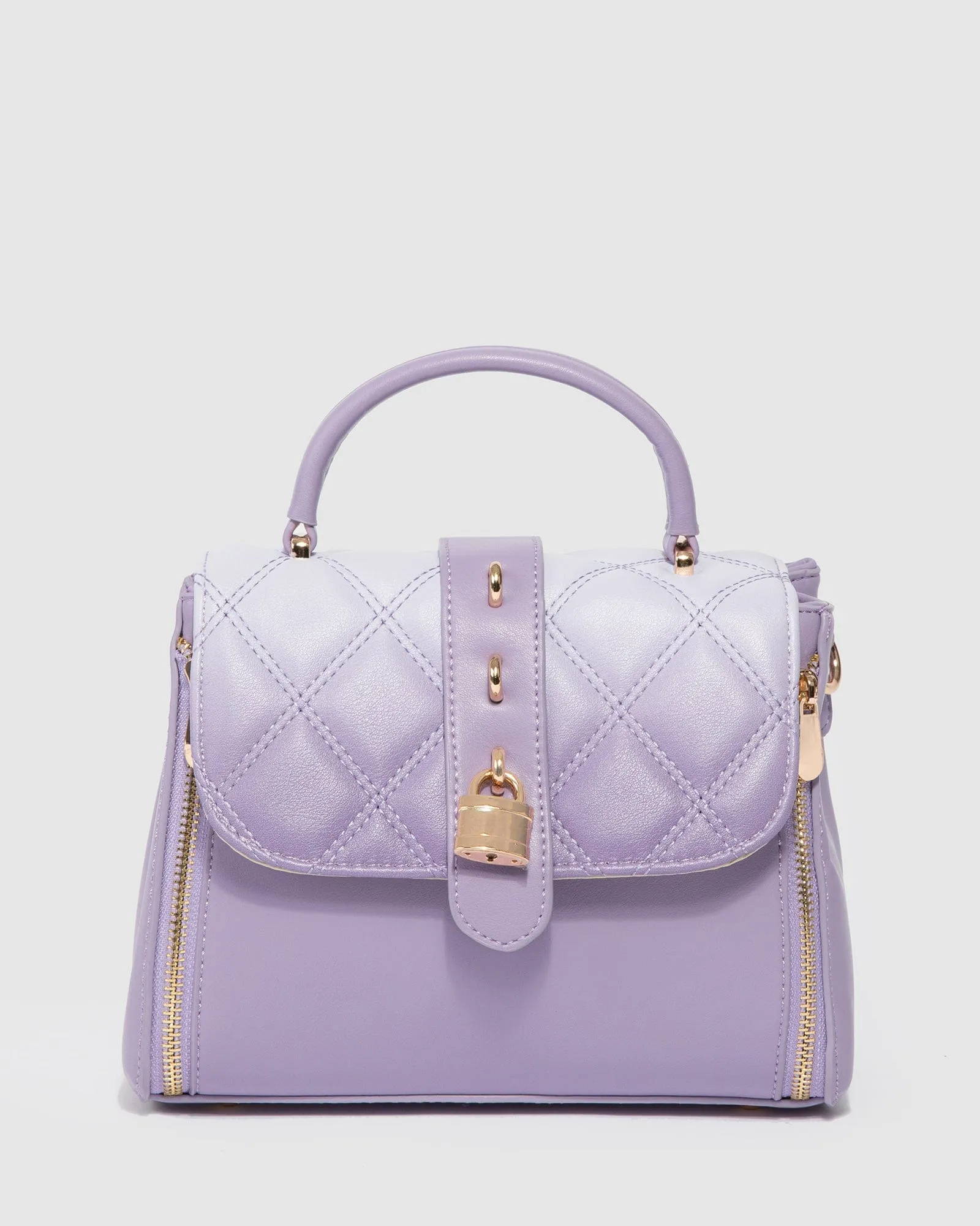 Ombre Lilac Alix Lock Top Handle Bag