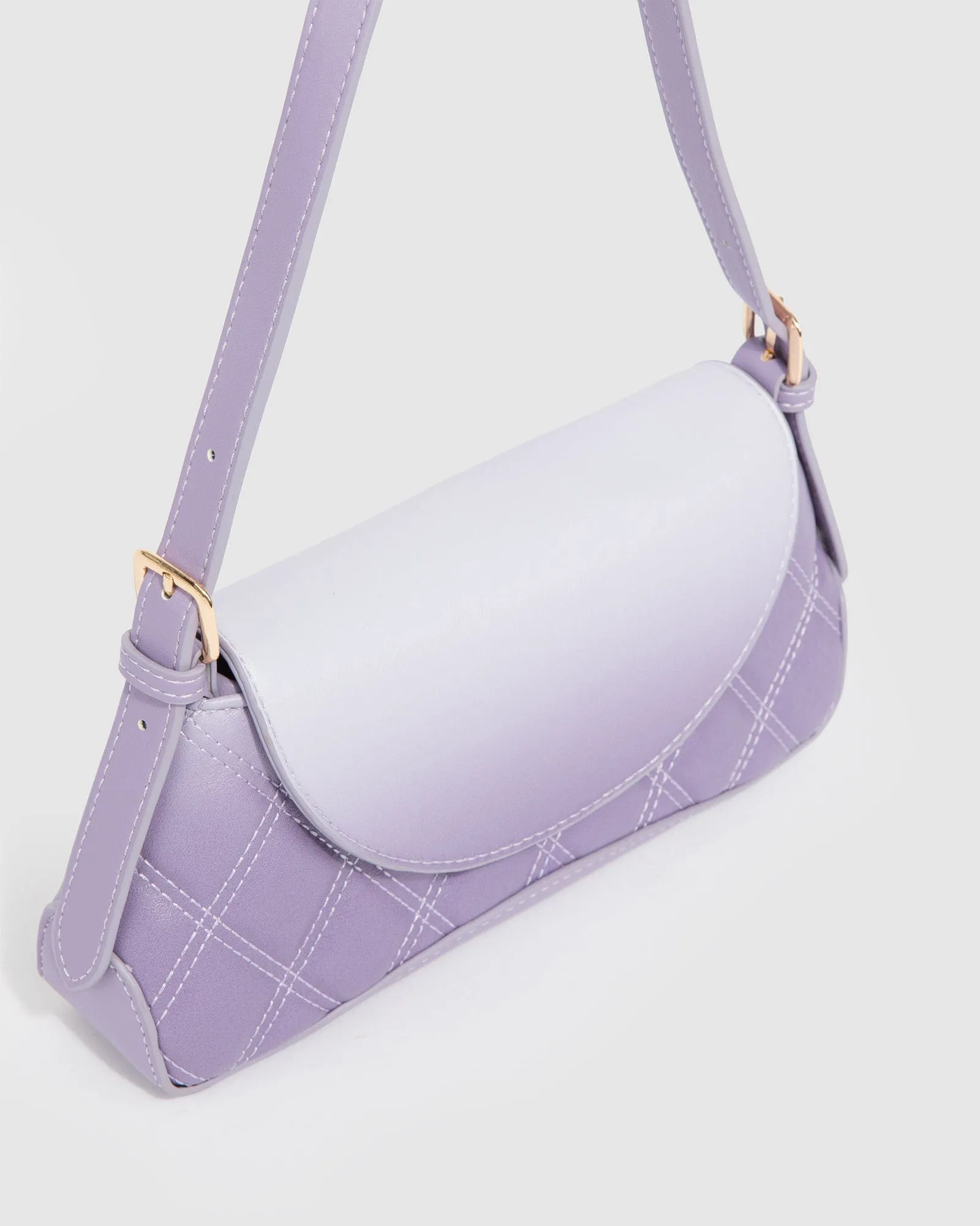 Ombre Lilac Sian Quilted Shoulder Bag