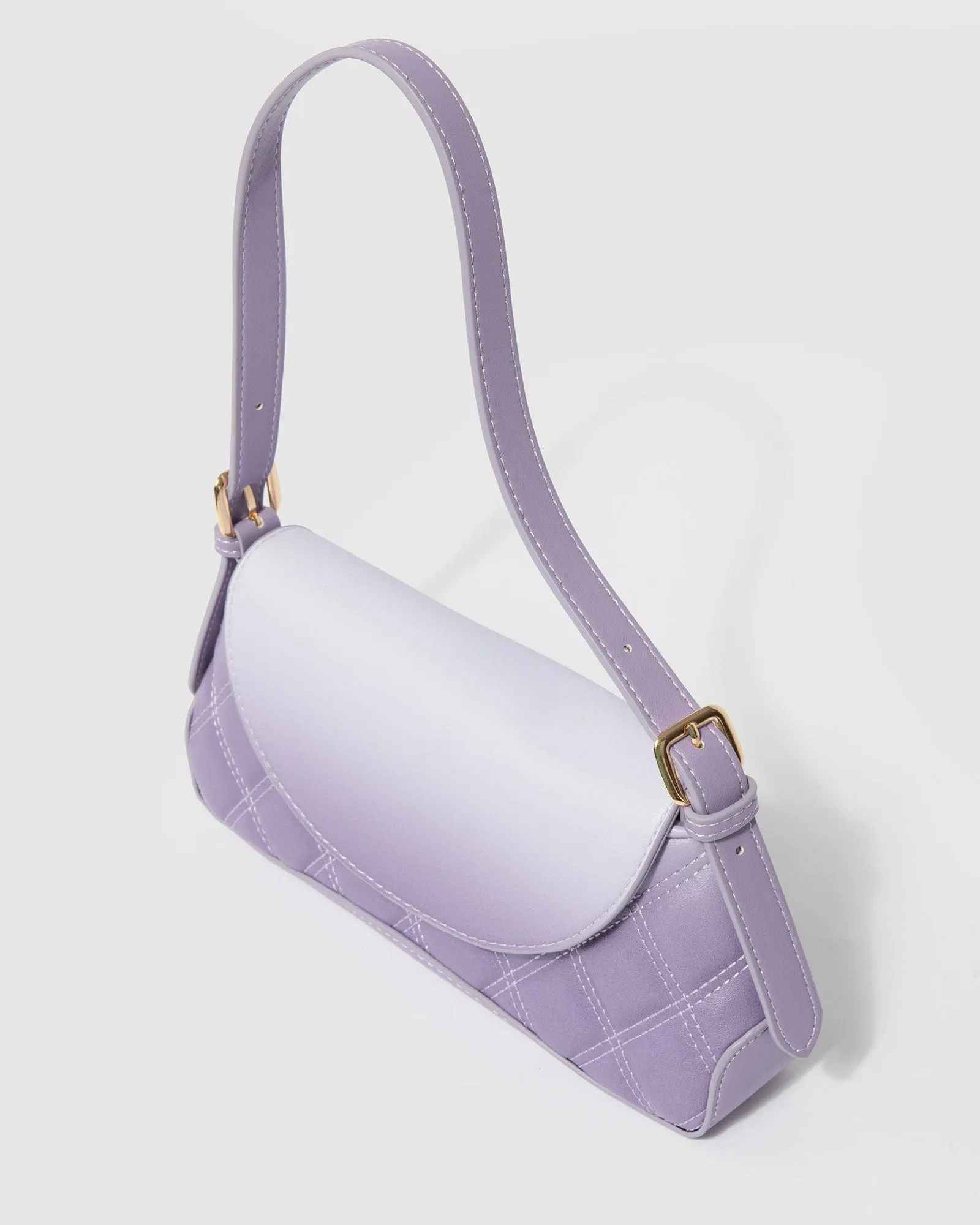 Ombre Lilac Sian Quilted Shoulder Bag