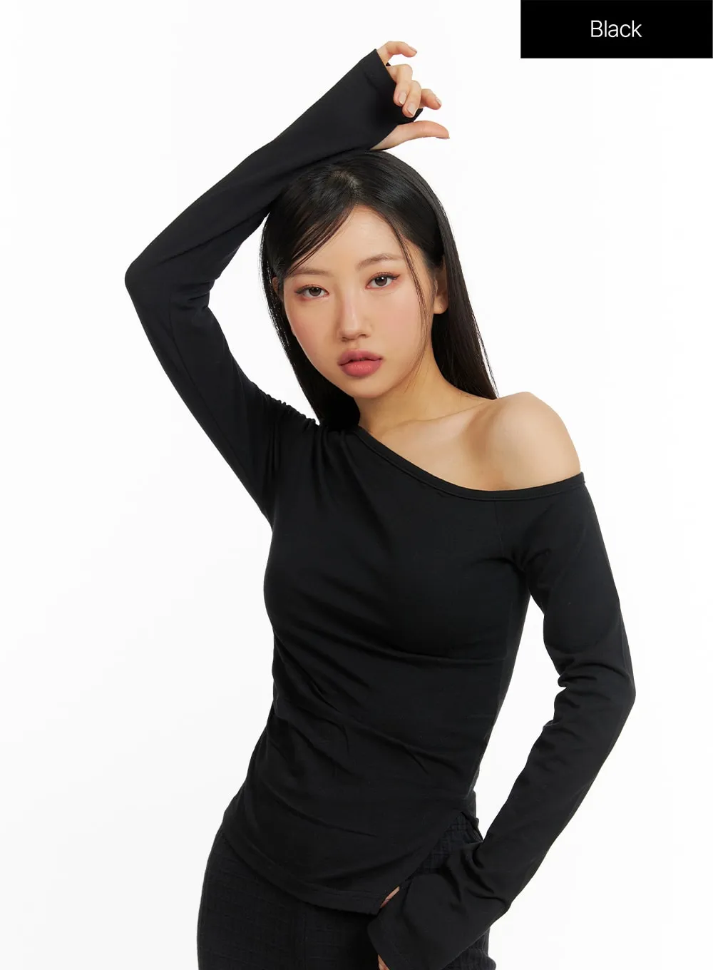 Asymmetrical One-Shoulder Tee Top CF408