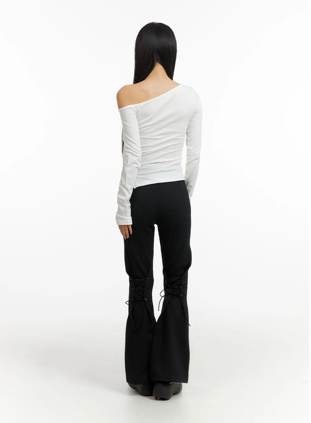 Asymmetrical One-Shoulder Tee Top CF408