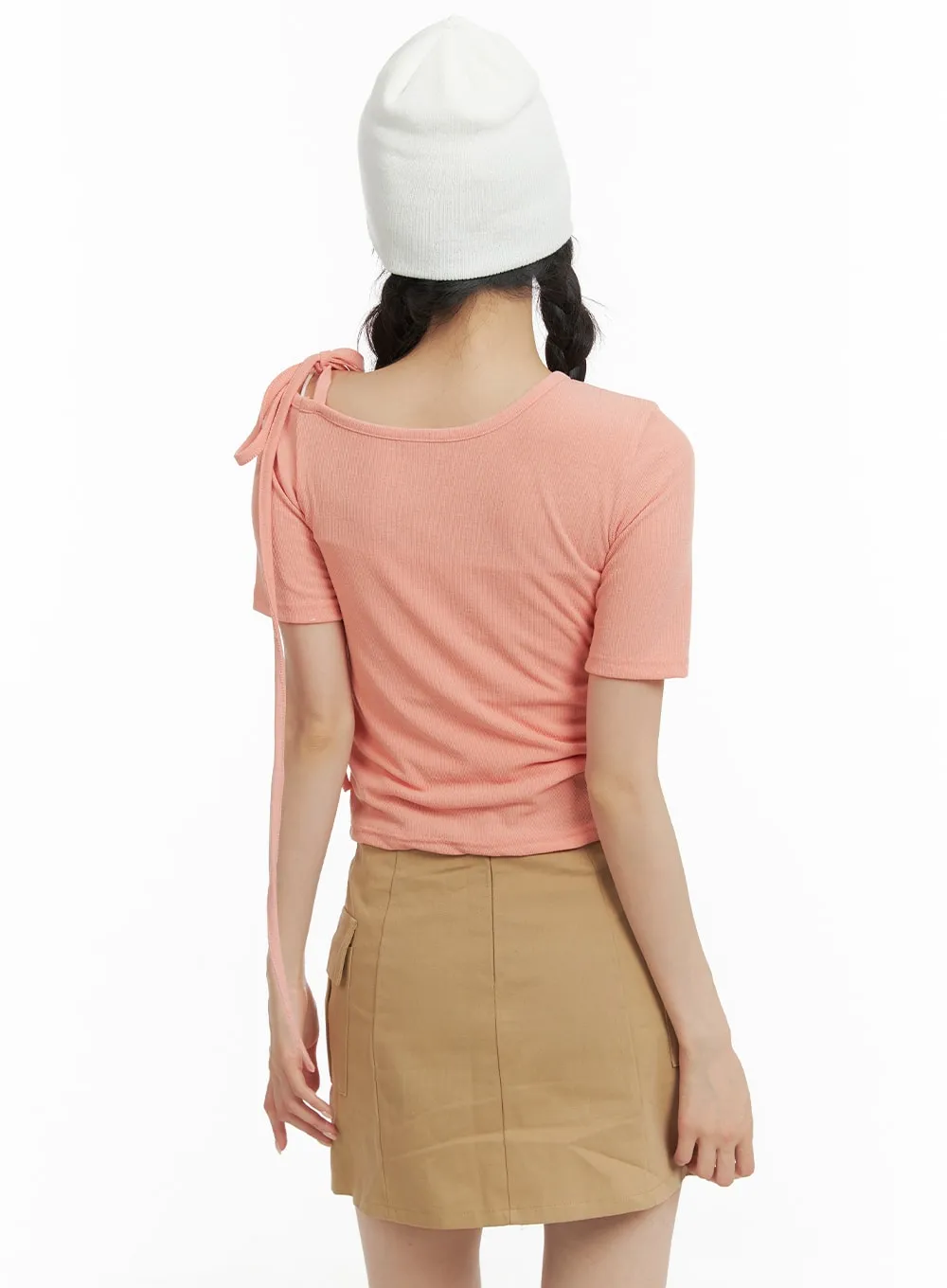 One Shoulder Strap Short Sleeve