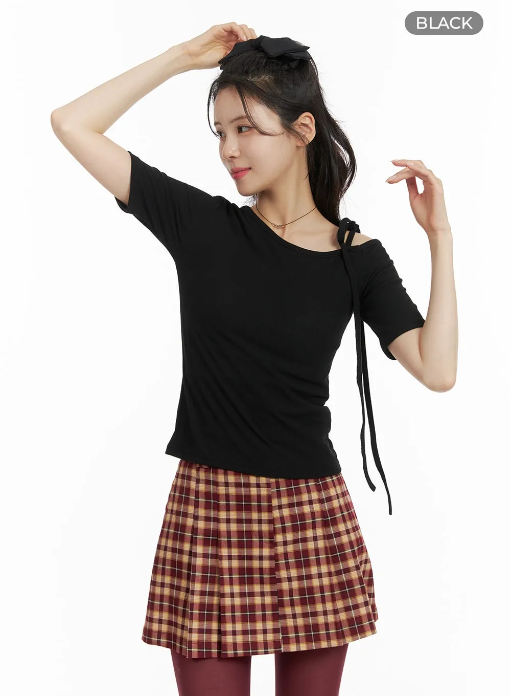 One Shoulder Strap Short Sleeve