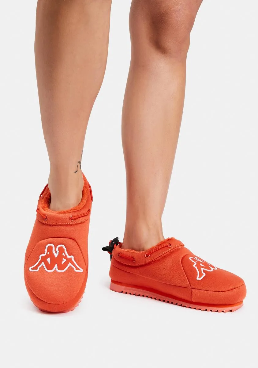 Orange Logo Slip-On Sneaker Mules