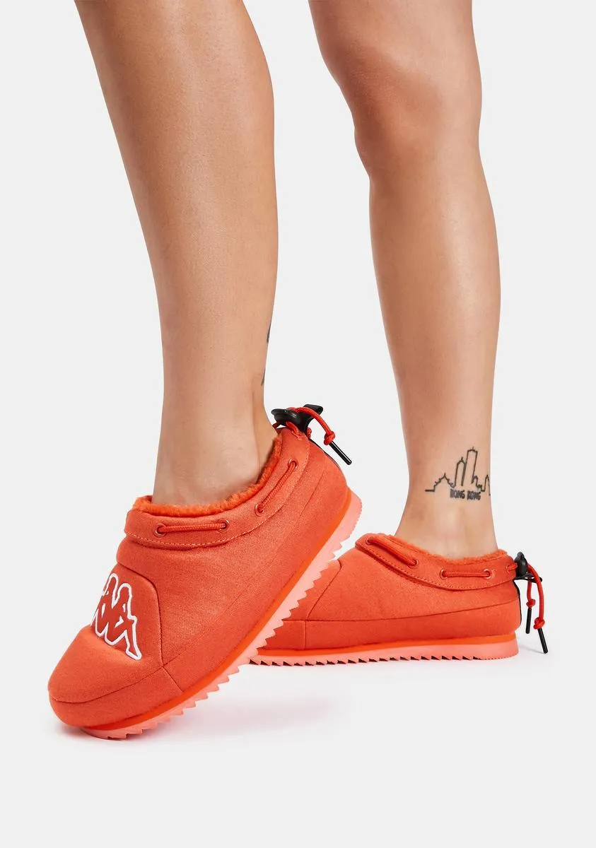 Orange Logo Slip-On Sneaker Mules