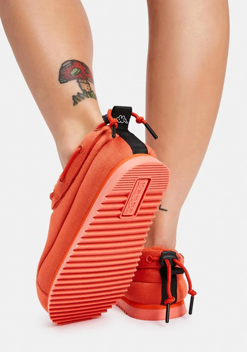 Orange Logo Slip-On Sneaker Mules