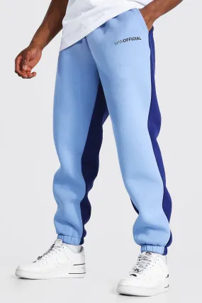 Oversized Man Signature Spliced Joggers | boohooMAN UK