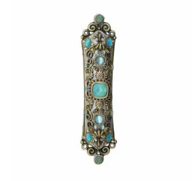 Opal Crystal Flat Scroll Mezuzah