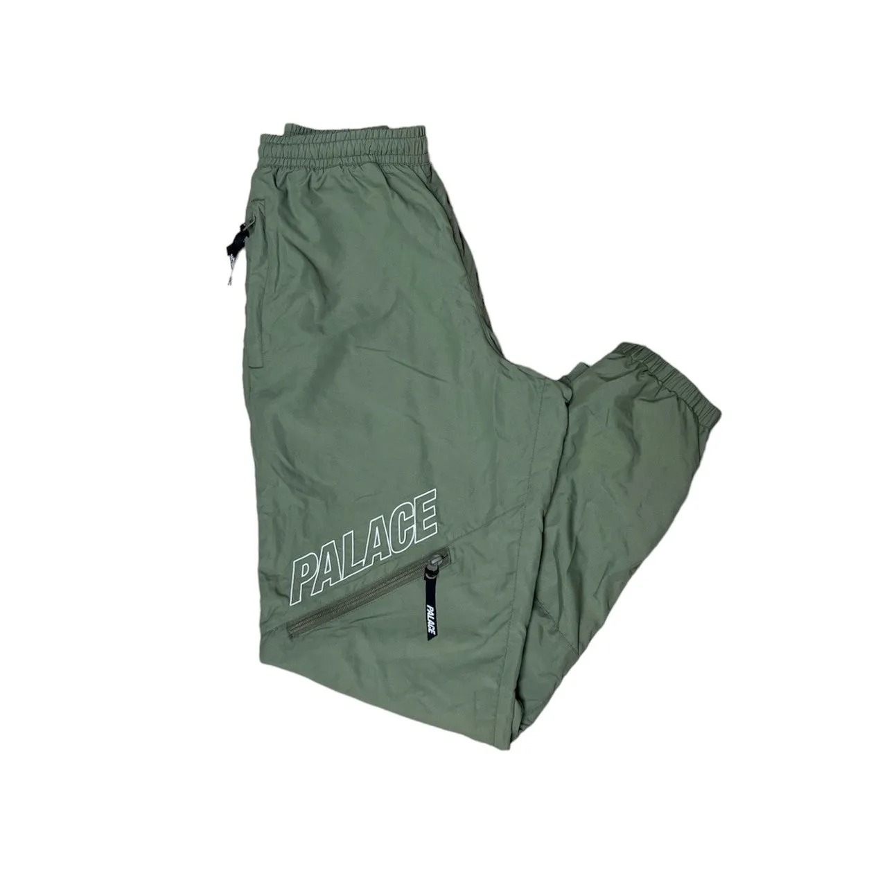 Palace Slant Zip Joggers Green