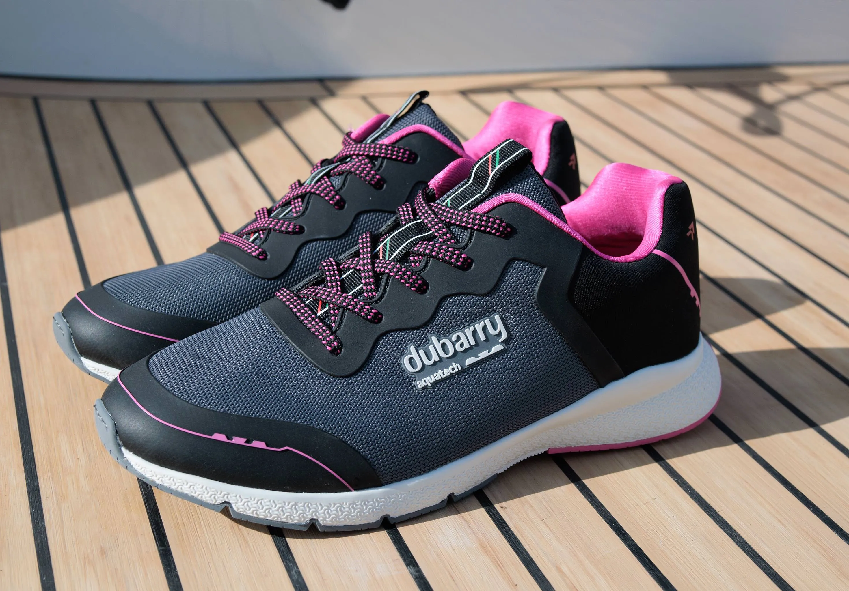 Palermo Ladies Lightweight Sporty Trainer - Steel/Cerise