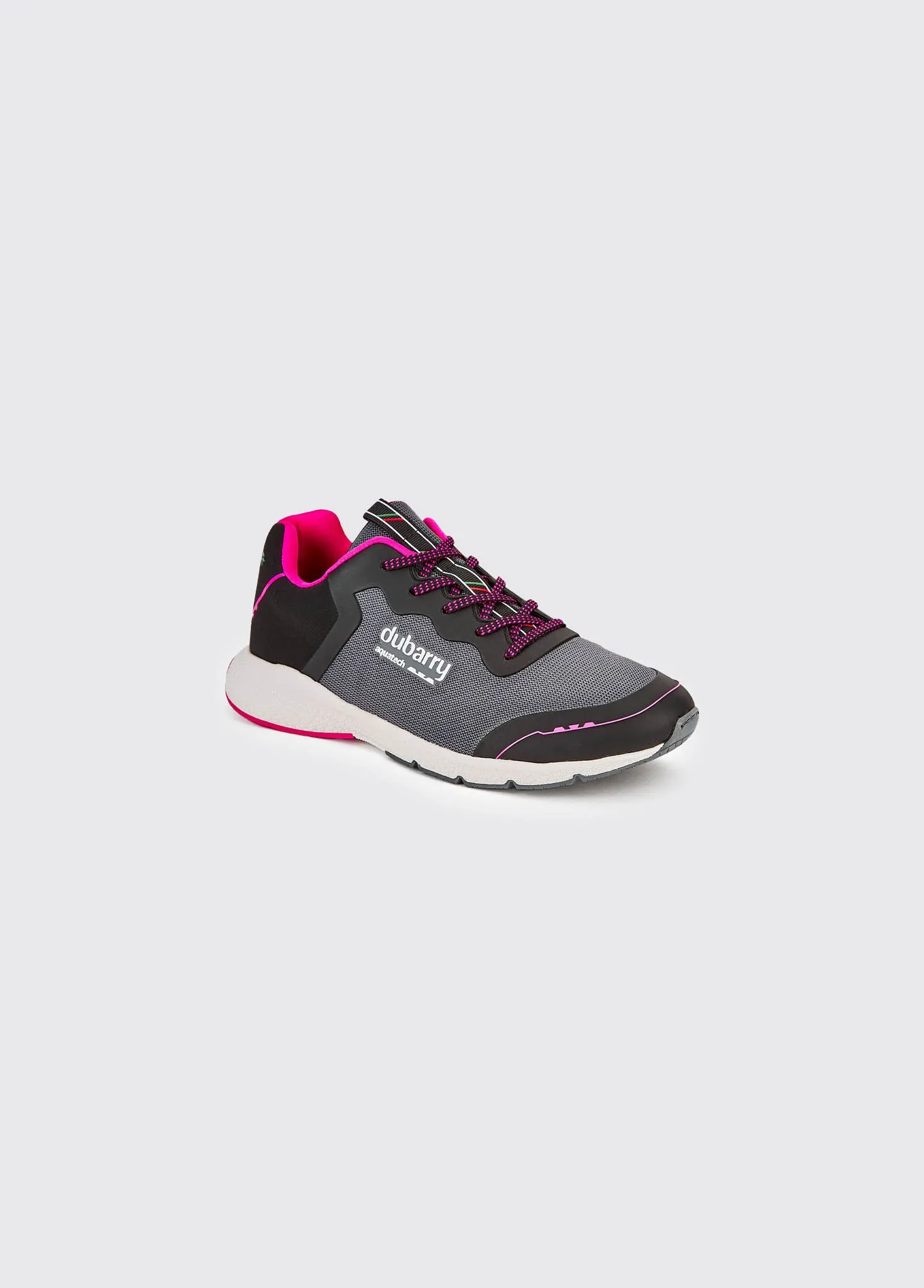 Palermo Ladies Lightweight Sporty Trainer - Steel/Cerise