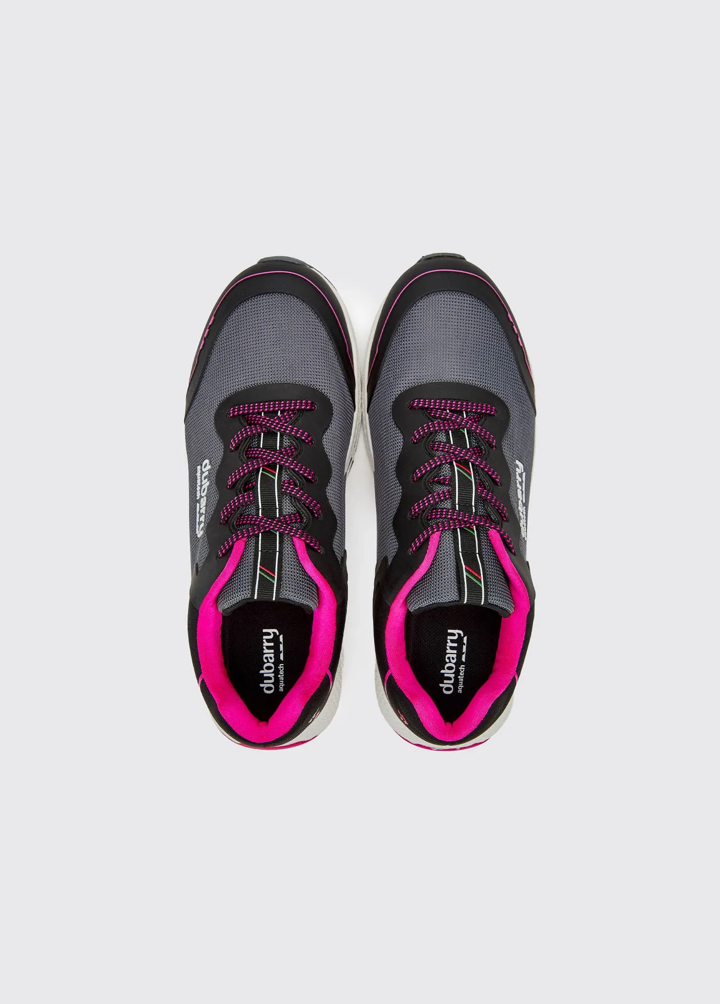 Palermo Ladies Lightweight Sporty Trainer - Steel/Cerise