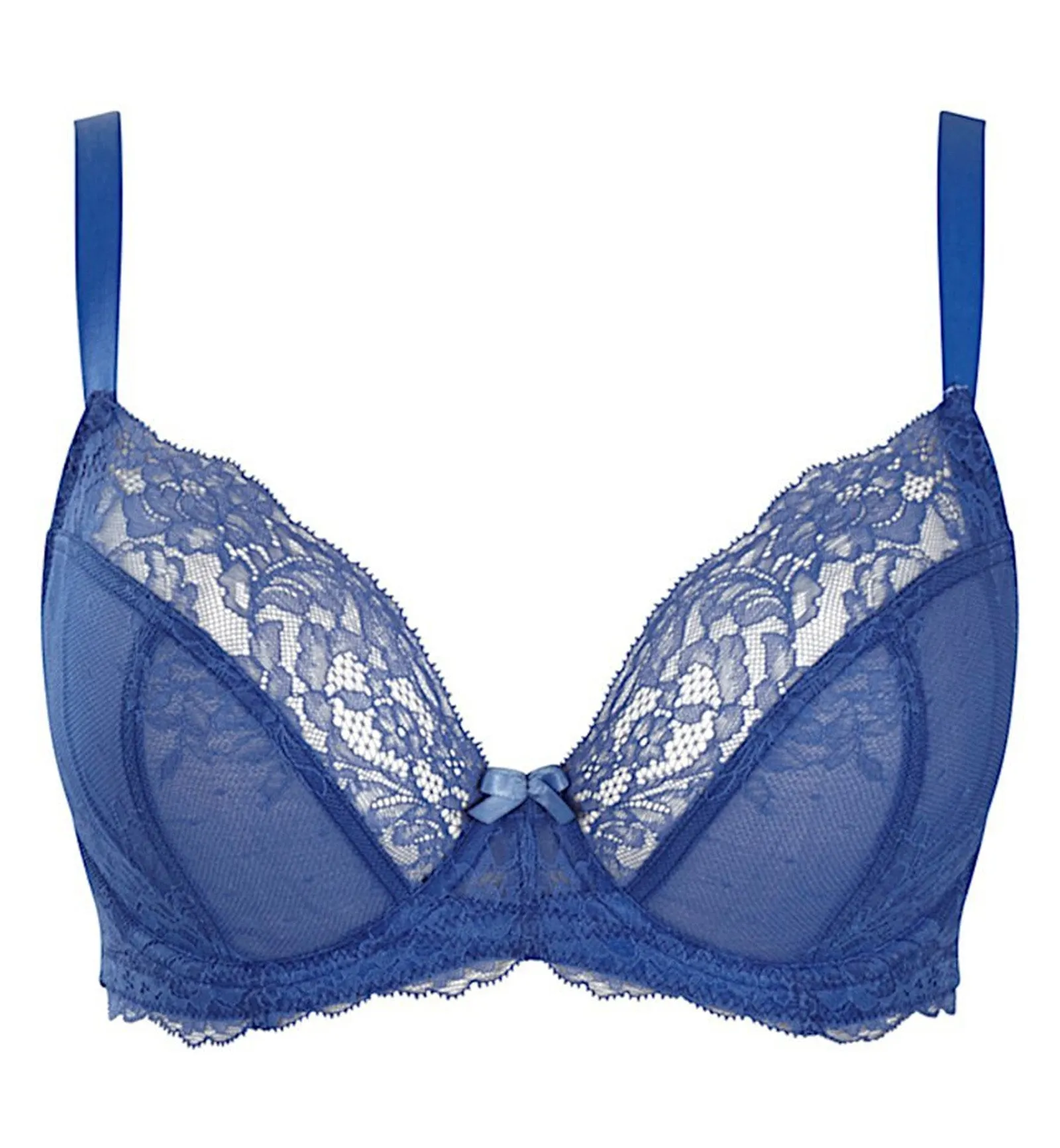 Panache Blue Jewel Ana Lace Plunge Underwire Bra (9396)