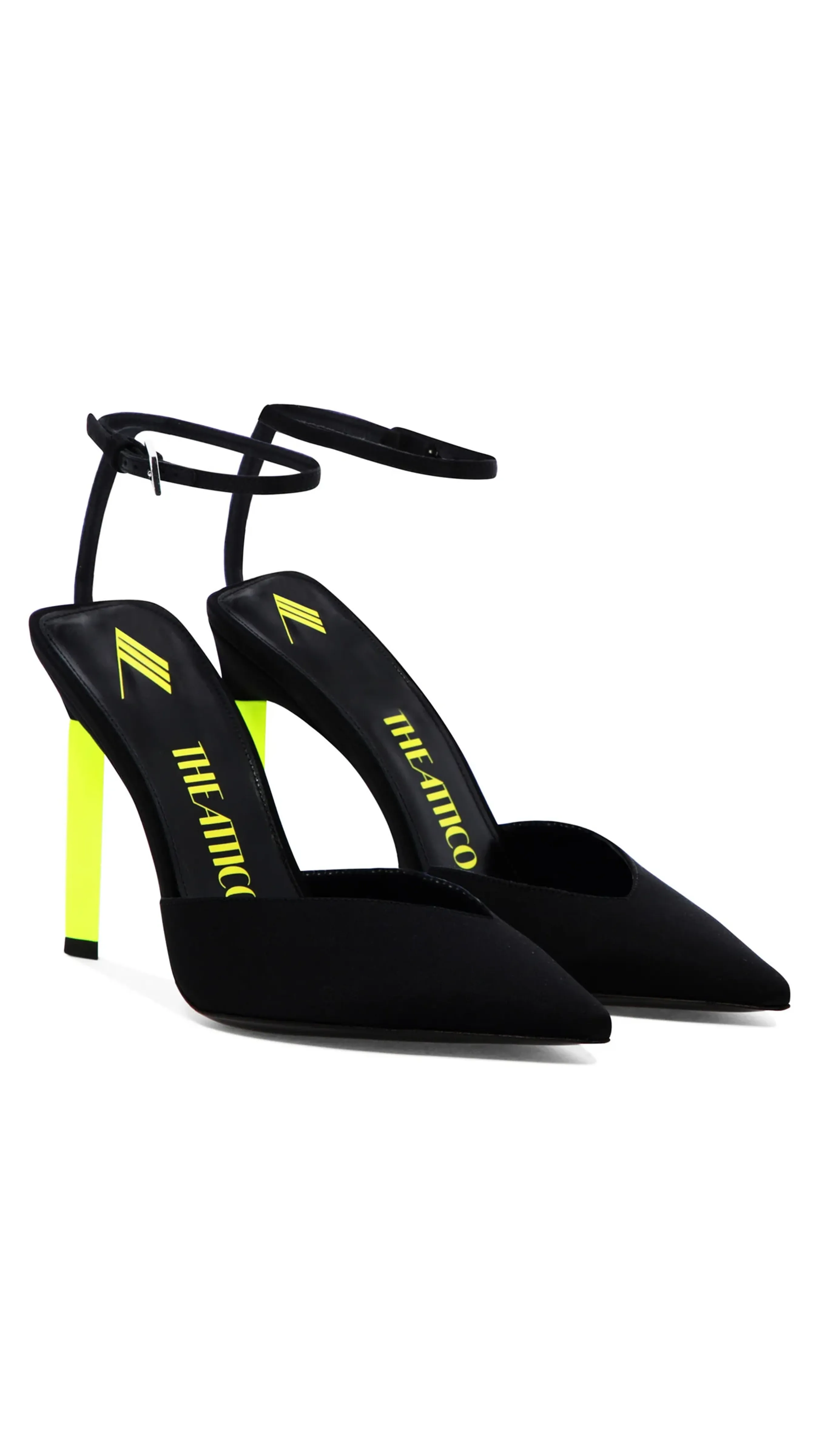 Black Neon Yellow Perine Slingback Pump