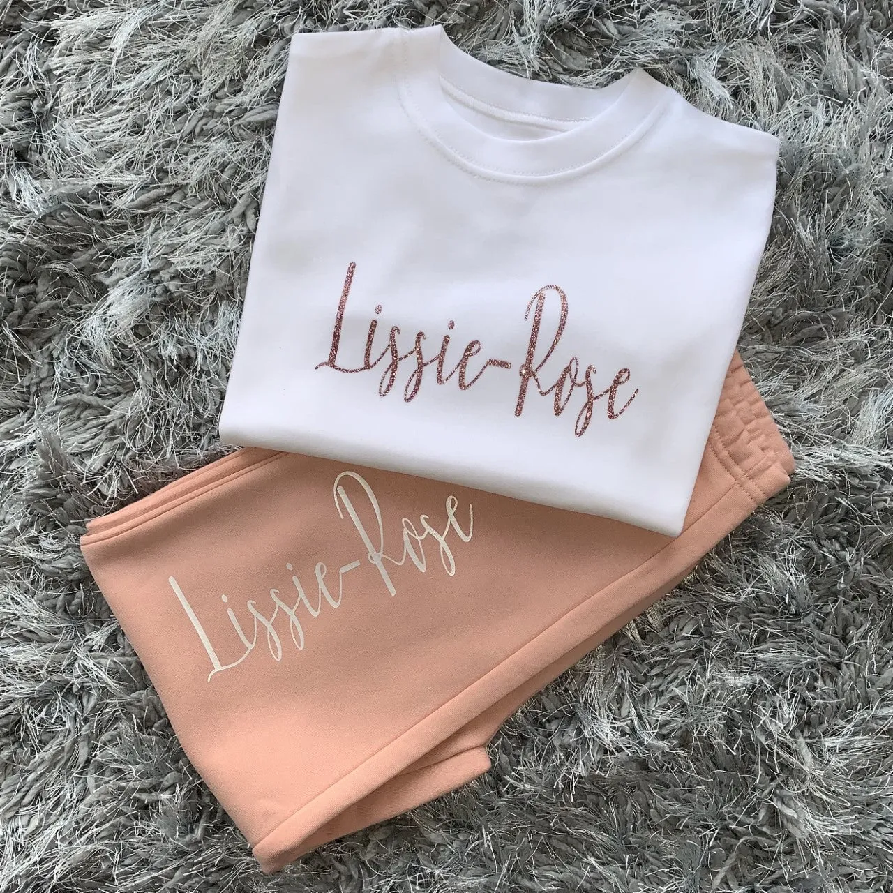 Personalised Dusty Pink T-Shirt & Joggers