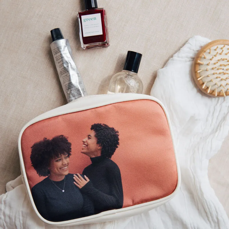 Personalised Photo Makeup Bag. Design Your Own Makeup Bag.