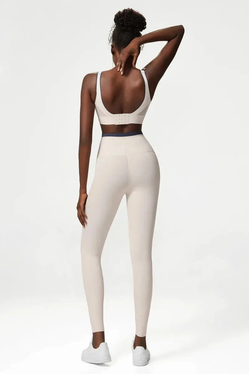 PEYTON SPORTS BRA AND LEGGINGS SET MILK WHITE