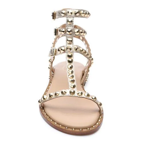 Play Metallic Studded Flat Sandal