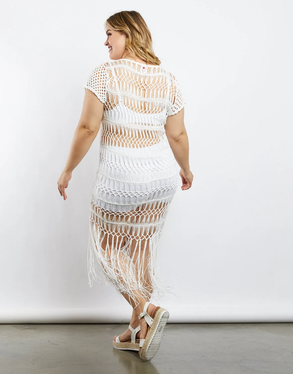 Plus Size Boho Girl Crochet Dress