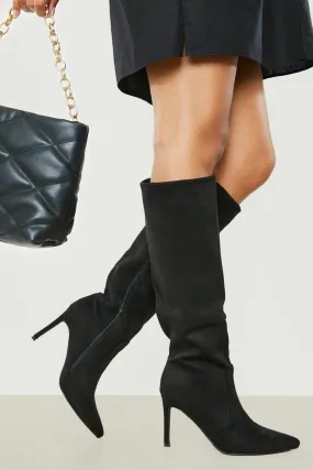 Pointed Toe Knee High Boots