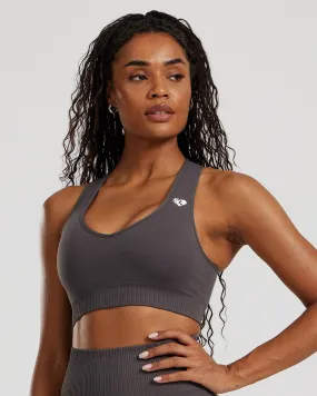 Power Seamless Sweetheart Bra | Graphite