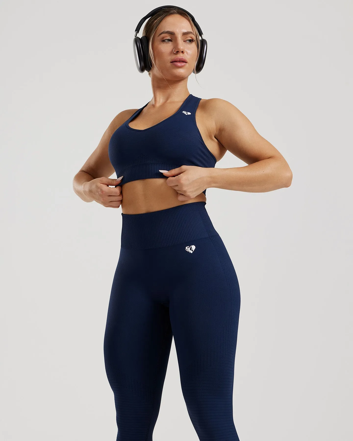 Power Seamless Sweetheart Bra | Sapphire Blue