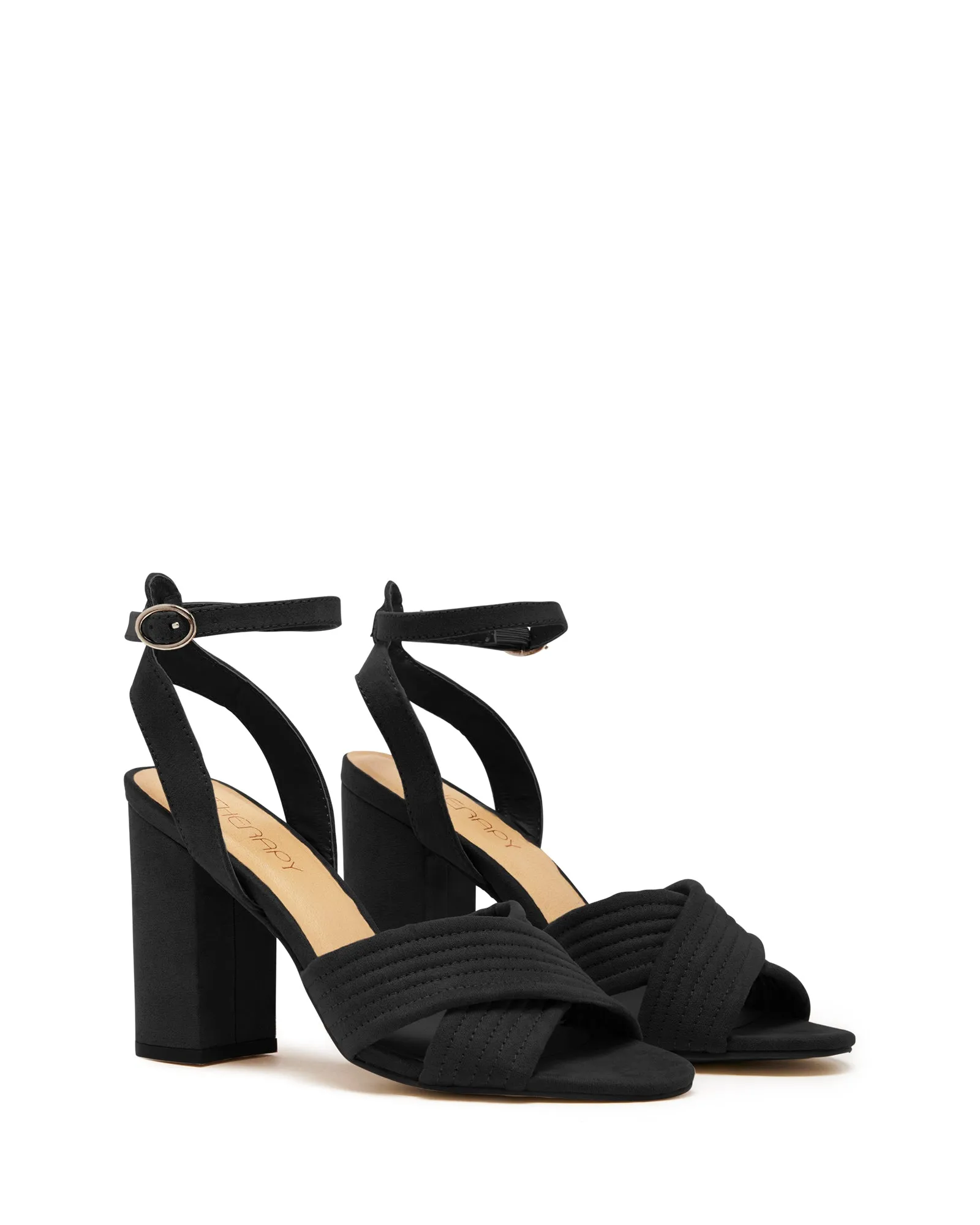 Pratt Heel Black Imit Kid Suede