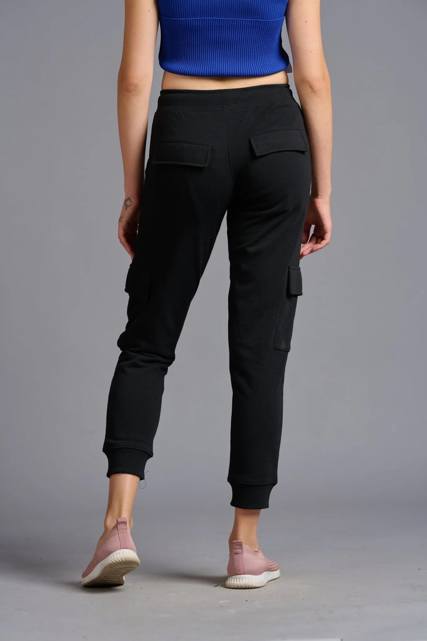 Premium Black Cargo Joggers for Women