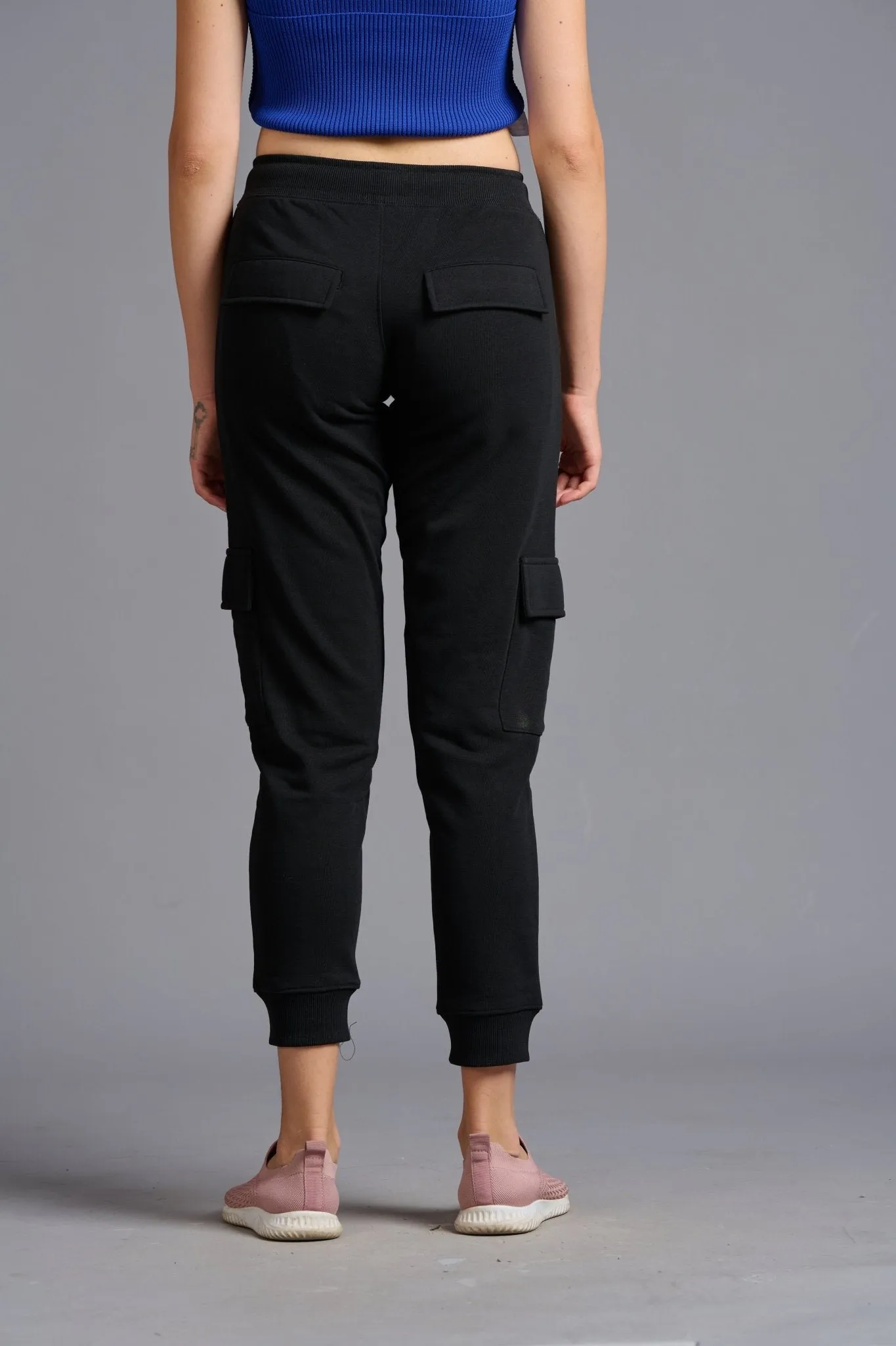 Premium Black Cargo Joggers for Women